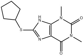 Theophylline, 8-cyclopentylthio- Struktur