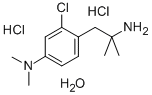 2-Chloro-alpha,alpha-dimethyl-4-dimethylaminophenethylamine dihydrochl oride hydrate Struktur