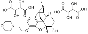 3-Morpholylaethyl-dihydro-morphin (bis-hydrogentartrat) [German] Struktur