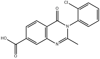 3-(2-Chlorophenyl)-2-methyl-4-oxo-3,4-dihydro-7-quinazolinecarboxylic  acid Struktur