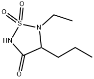 1,2,5-Thiadiazolidin-3-one,5-ethyl-4-propyl-,1,1-dioxide(9CI) Struktur