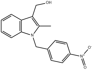 1H-INDOLE-3-METHANOL, 2-METHYL-1-[(4-NITROPHENYL)METHYL]- Struktur