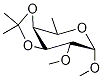 Methyl 6-Deoxy-2-O-methyl-3,4-O-isopropylidene-α-D-galactopyranoside Struktur