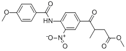 METHYL 4-(4-[(4-METHOXYBENZOYL)AMINO]-3-NITROPHENYL)-3-METHYL-4-OXOBUTANOATE Struktur