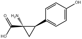 Cyclopropanecarboxylic acid, 1-amino-2-(4-hydroxyphenyl)-, cis- (9CI) Struktur