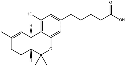 (6AR-TRANS)-6A,7,8,10A-TETRAHYDRO-1-HYDROXY-6,6,9-TRIMETHYL-6H-DIBENZO[B,D]PYRAN-3-PENTANOIC ACID Struktur