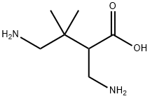 Butanoic  acid,  4-amino-2-(aminomethyl)-3,3-dimethyl- Struktur