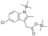 1H-Indole-3-acetic acid, 5-chloro-2-methyl-1-(trimethylsilyl)-, trimet hylsilyl ester Struktur