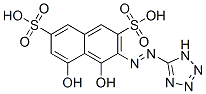 4,5-Dihydroxy-3-(1H-tetrazol-5-ylazo)-2,7-naphthalenedisulfonic acid Struktur