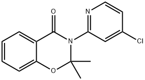 4H-1,3-Benzoxazin-4-one, 3-(4-chloro-2-pyridinyl)-2,3-dihydro-2,2-dimethyl- Struktur