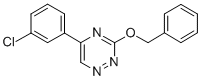 1,2,4-Triazine, 5-(3-chlorophenyl)-3-(phenylmethoxy)- Struktur