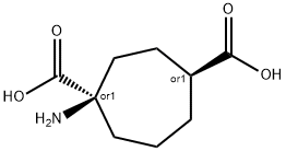 1,4-Cycloheptanedicarboxylicacid,1-amino-,cis-(9CI) Struktur