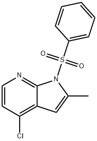 1H-Pyrrolo[2,3-b]pyridine, 4-chloro-2-Methyl-1-(phenylsulfonyl)- Struktur