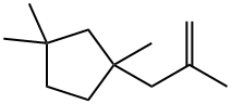 1,1,3-Trimethyl-3-(2-methyl-2-propenyl)cyclopentane Struktur