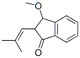 2,3-Dihydro-3-methoxy-2-(2-methyl-1-propenyl)-1H-inden-1-one Struktur