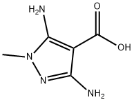 1H-Pyrazole-4-carboxylic  acid,  3,5-diamino-1-methyl- Struktur