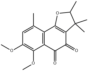 (+)-2,3-Dihydro-7,8-dimethoxy-2,3,3,9-tetramethylnaphtho[1,2-b]furan-4,5-dione Struktur