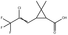 3-(2-CHLORO-3,3,3-TRIFLUORO-1-PROPENYL)-2,2-DIMETHYLCYCLOPROPANECARBOXYLIC ACID Struktur