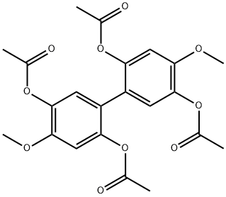 4,4'-DIMETHOXY-2,2'5,5'-TETRAACETOXYBIPHENYL Struktur