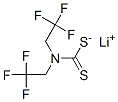 Carbamodithioic acid, bis(2,2,2-trifluoroethyl)-, lithium salt Struktur