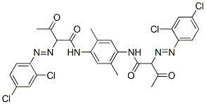 N,N'-(2,5-dimethyl-1,4-phenylene)bis[2-[(2,4-dichlorophenyl)azo]-3-oxobutyramide] Struktur