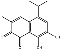 7,8-dihydroxy-6-methyl-4-propan-2-yl-naphthalene-1,2-dione Struktur