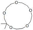 2,2-dimethyl-1,4,7,10,13-pentaoxacyclopentadecane Struktur