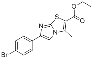 6-(4-BROMOPHENYL)-3-METHYLIMIDAZO[2,1-B]THIAZOLE-2-CARBOXYLIC ACID ETHYL ESTER Struktur