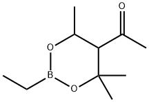 1-(2-Ethyl-4,4,6-trimethyl-1,3,2-dioxaborinan-5-yl)ethanone Struktur