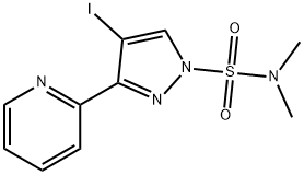 1H-Pyrazole-1-sulfonaMide, 4-iodo-N,N-diMethyl-3-(2-pyridinyl)- Struktur