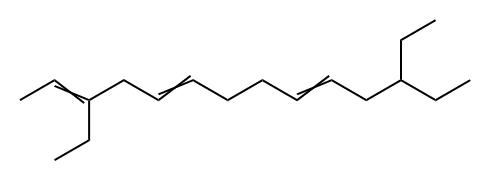 3,12-Diethyl-2,5,9-tetradecatriene Struktur