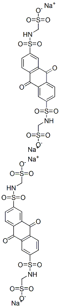 tetrasodium [(9,10-dihydro-9,10-dioxoanthracene-2,6-diyl)bis(sulphonylimino)]bismethanesulphonate Struktur