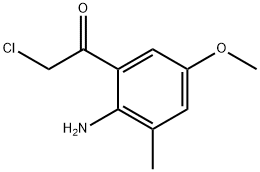 Ethanone, 1-(2-amino-5-methoxy-3-methylphenyl)-2-chloro- (9CI) Struktur