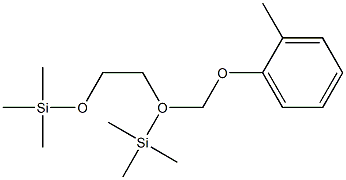 3,6-Dioxa-2,7-disilaoctane, 2,2,7,7-tetramethyl-4-[(2-methylphenoxy)me thyl]- Struktur