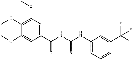 1-[3-(Trifluoromethyl)phenyl]-3-(3,4,5-trimethoxybenzoyl)thiourea Struktur