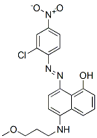 8-[(2-chloro-4-nitrophenyl)azo]-5-[(3-methoxypropyl)amino]-1-naphthol Struktur