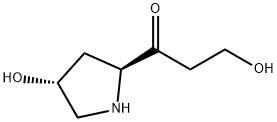 1-Propanone, 3-hydroxy-1-(4-hydroxy-2-pyrrolidinyl)-, (2S-trans)- (9CI) Struktur