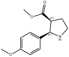 (2S,3R)-methyl 2-(4-methoxyphenyl)pyrrolidine-3-carboxylate Struktur