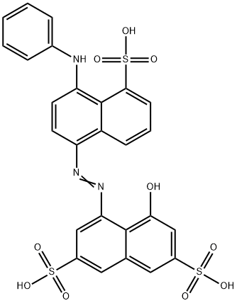 5-[(4-anilino-5-sulphonaphthyl)azo]-4-hydroxynaphthalene-2,7-disulphonic acid Struktur