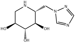 3,4,5-Piperidinetriol, 2-(1H-1,2,4-triazol-1-ylmethyl)-, (2R,3R,4R,5S)- (9CI) Struktur