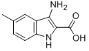 1H-Indole-2-carboxylicacid,3-amino-5-methyl-(9CI) Struktur