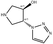 3-Pyrrolidinol, 4-(1H-1,2,3-triazol-1-yl)-, trans- (9CI) Struktur