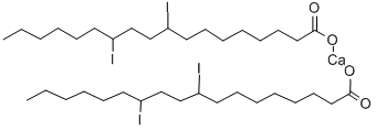 calcium diiodostearate Struktur