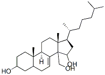 14-hydroxymethylcholest-7-ene-3,15-diol Struktur