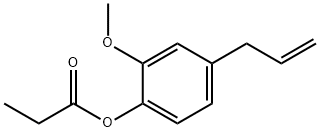 4-allyl-2-methoxyphenyl propionate Struktur