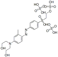 2,2'-[[3-Methyl-4-[[4-[[2-(sulfooxy)ethyl]sulfonyl]phenyl]azo]phenyl]imino]diethanol bis(hydrogen sulfate) Struktur