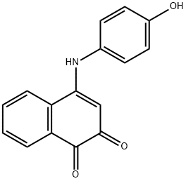 4-(4-HYDROXYANILINO)-1,2-DIHYDRONAPHTHALENE-1,2-DIONE Struktur