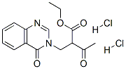 ethyl 3-oxo-2-[(4-oxoquinazolin-3-yl)methyl]butanoate dihydrochloride Struktur