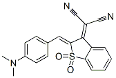 [2-[4-(dimethylamino)benzylidene]benzo[b]thien-3(2H)-ylidene]malononitrile S,S-dioxide Struktur