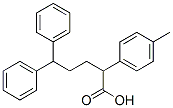 2-(4-methylphenyl)-5,5-diphenyl-pentanoic acid Struktur